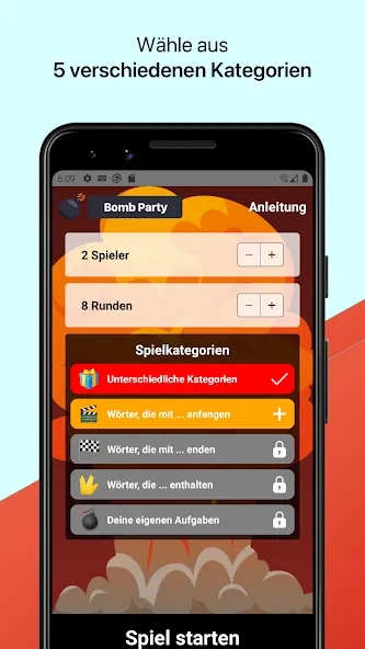 Bomb Party: Das Bombenspiel! (Бомб Пати) [МОД Все открыто] APK Android Screenshot 1
