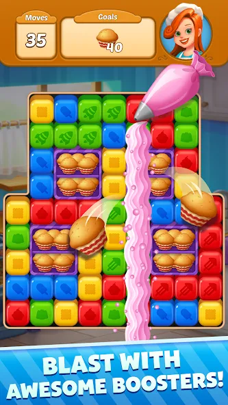 Sweet Cube Blast (Свит Кьюб Бласт) [МОД Бесконечные монеты] APK Android Screenshot 4