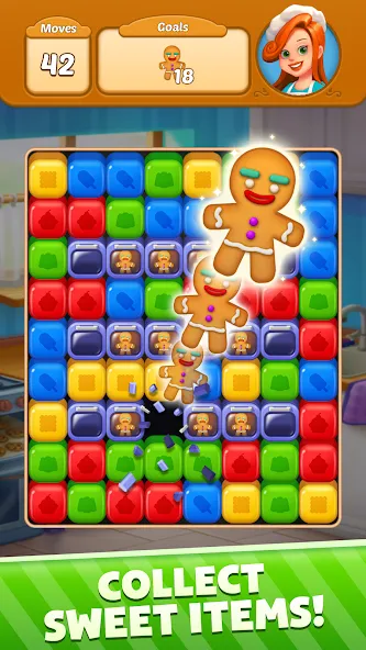 Sweet Cube Blast (Свит Кьюб Бласт) [МОД Бесконечные монеты] APK Android Screenshot 5