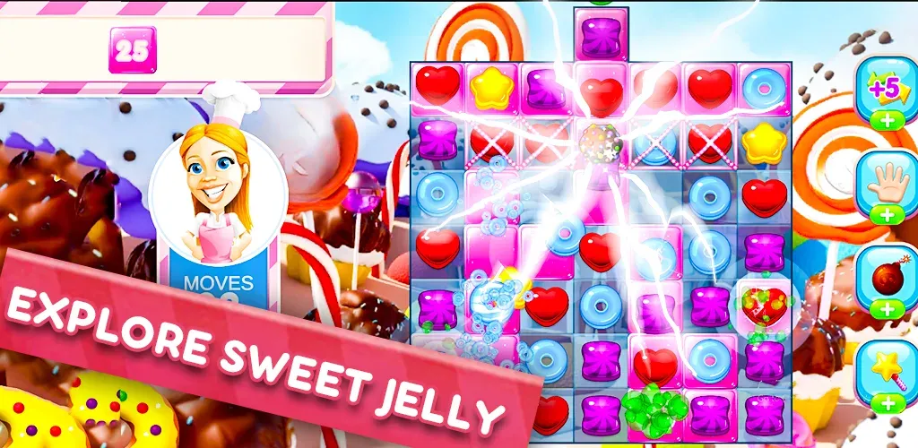 Jelly Kingdom Crush - Match 3 [МОД Много денег] APK Android Screenshot 3