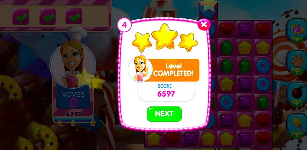 Jelly Kingdom Crush - Match 3 [МОД Много денег] APK Android Screenshot 4