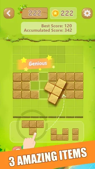Puzzle Green Blocks (Пазл Зеленые Блоки) [МОД Mega Pack] APK Android Screenshot 3