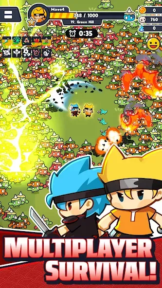 Ninja Survivors Online (Ниндзя Выжившие Онлайн) [МОД Много денег] APK Android Screenshot 2