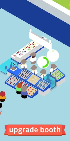 Idle Seafood Market -Tycoon (Айдл Сифуд Маркет) [МОД Unlocked] APK Android Screenshot 2