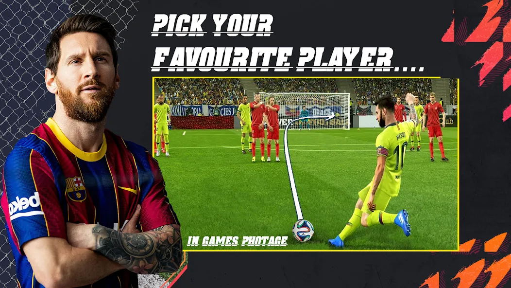 Football Champion Soccer Kick (Футбольный чемпион удар по мячу) [МОД Все открыто] APK Android Screenshot 4