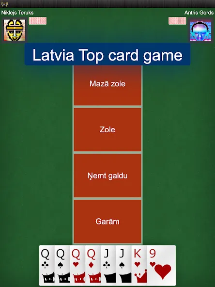 Latvian card game: RaccoonZole [МОД Unlocked] APK Android Screenshot 5