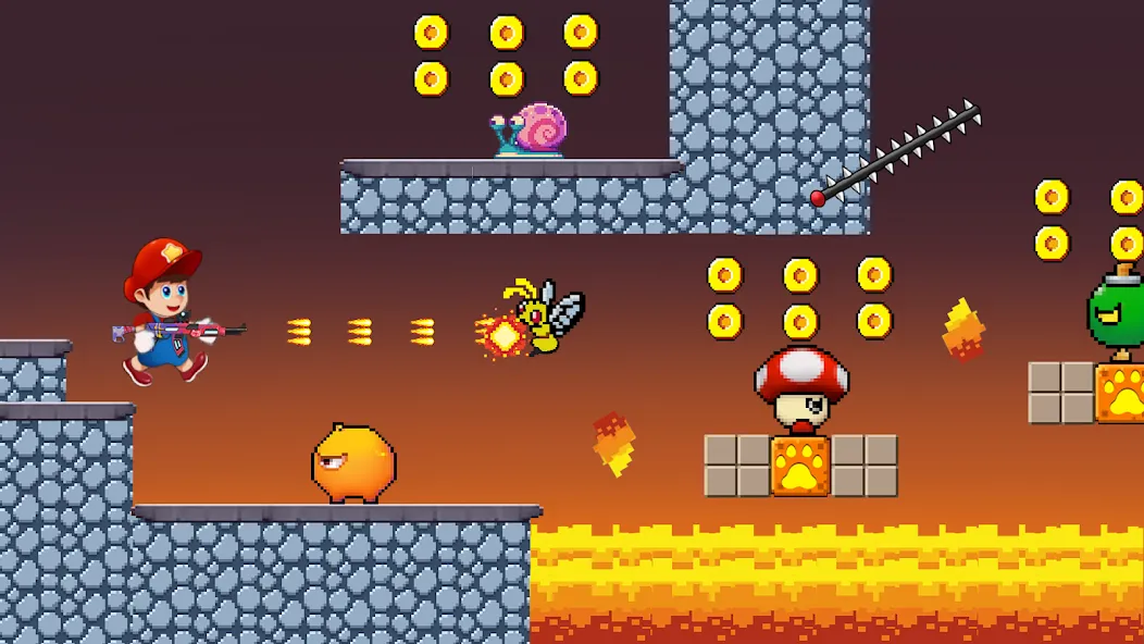 Super Mano : Adventure Jump (упер кэт ган) [МОД Меню] APK Android Screenshot 1