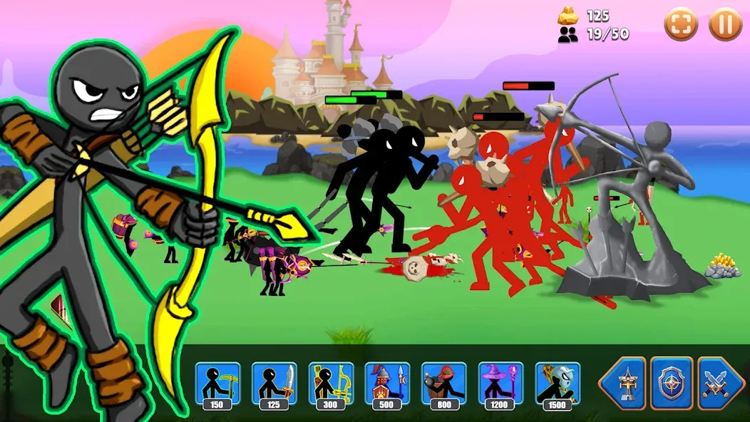 Stick Battle : War of Stick (Стикман вар) [МОД Premium] APK Android Screenshot 1