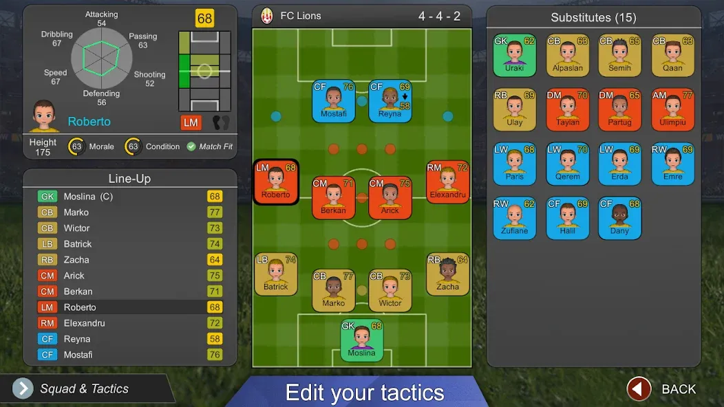 Pro League Soccer (Про лига футбола) [МОД Все открыто] APK Android Screenshot 5