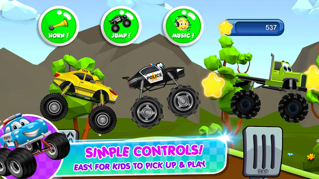 Monster Trucks Game for Kids 2 (Монстр Тракс Игра для Детей 2) [МОД Premium] APK Android Screenshot 5