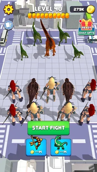 Dinosaur Monster Fight Battle (Бамбам Монстр Против 100 Дверей) [МОД Unlocked] APK Android Screenshot 5