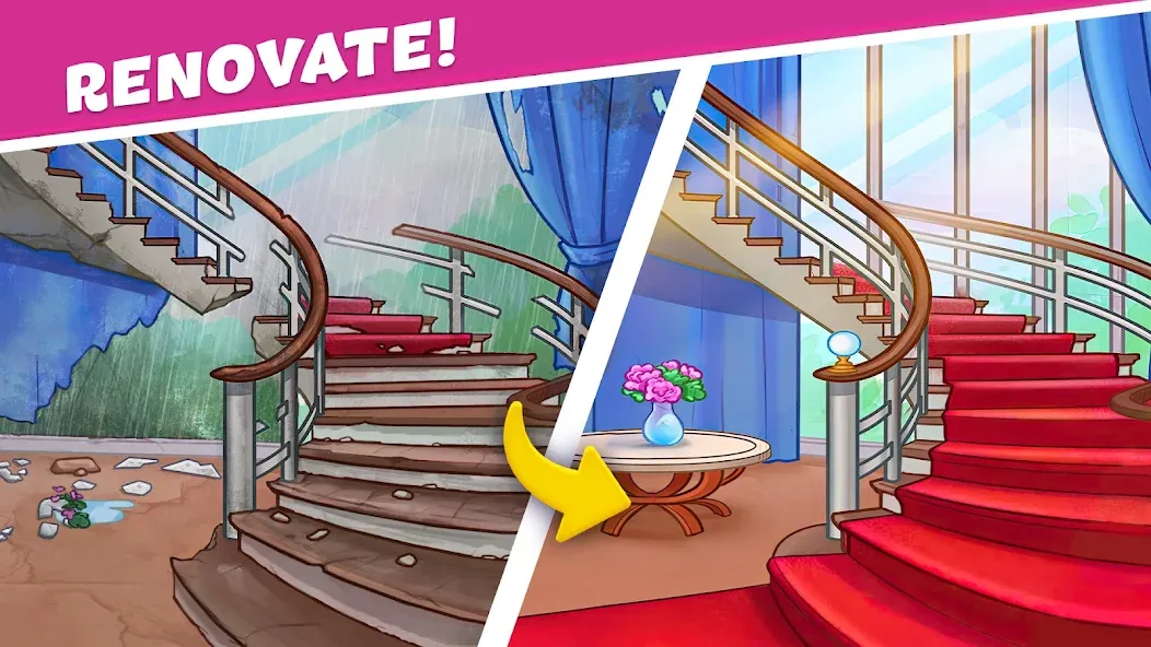 Alice's Hotel - Match Story [МОД Бесконечные монеты] APK Android Screenshot 4