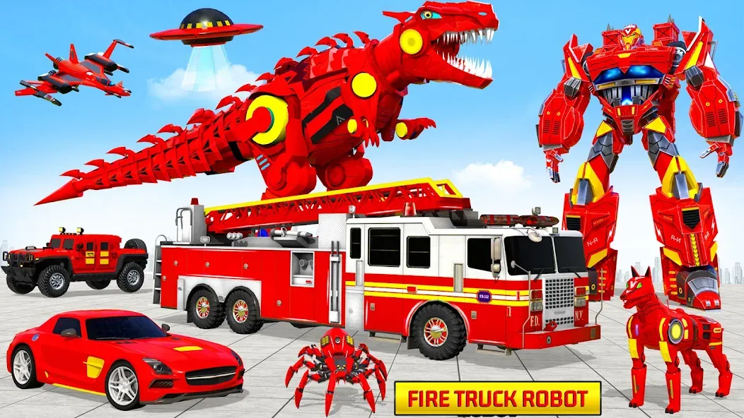 Fire Truck Robot Car Game [МОД Меню] APK Android Screenshot 2