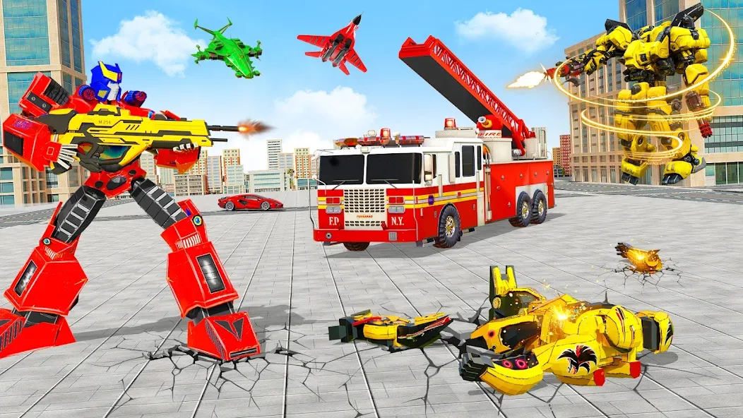 Fire Truck Robot Car Game [МОД Меню] APK Android Screenshot 5