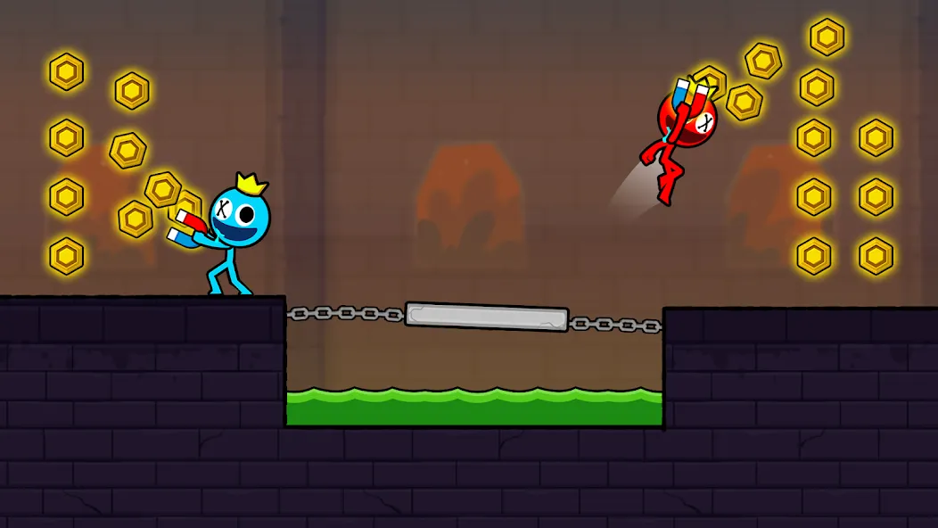 Red and Blue Stickman 2024 (Ред энд Блу Стикмен 2) [МОД Все открыто] APK Android Screenshot 3