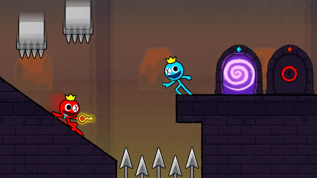 Red and Blue Stickman 2024 (Ред энд Блу Стикмен 2) [МОД Все открыто] APK Android Screenshot 4