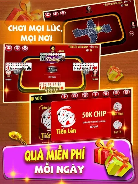 Tiến Lên Miền Nam - Tien Len [МОД Бесконечные монеты] APK Android Screenshot 3
