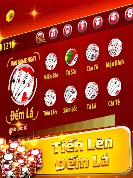 Tiến Lên Đếm Lá - Tien Len [МОД Все открыто] APK Android Screenshot 1