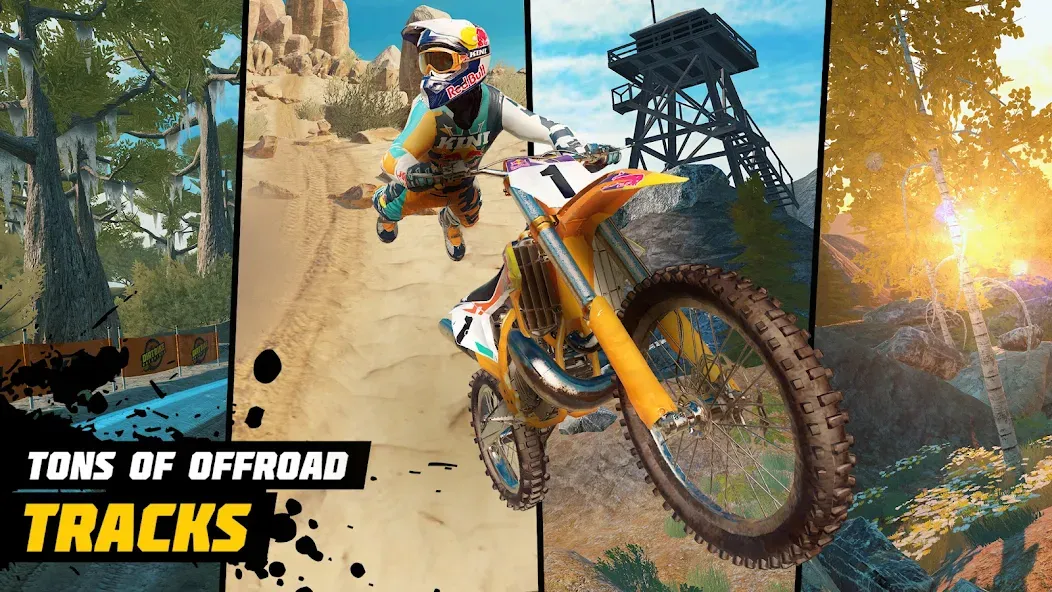 Dirt Bike Unchained: MX Racing (Дерт Байк Анчейнд) [МОД Много денег] APK Android Screenshot 2