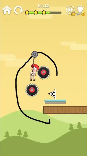 Zipline Rescue: Physics Game (Зиплайн Рескью) [МОД Меню] APK Android Screenshot 2