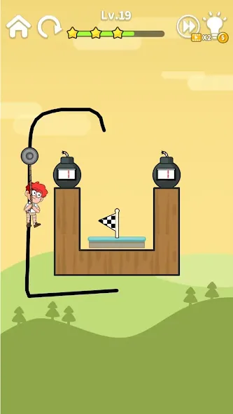 Zipline Rescue: Physics Game (Зиплайн Рескью) [МОД Меню] APK Android Screenshot 4