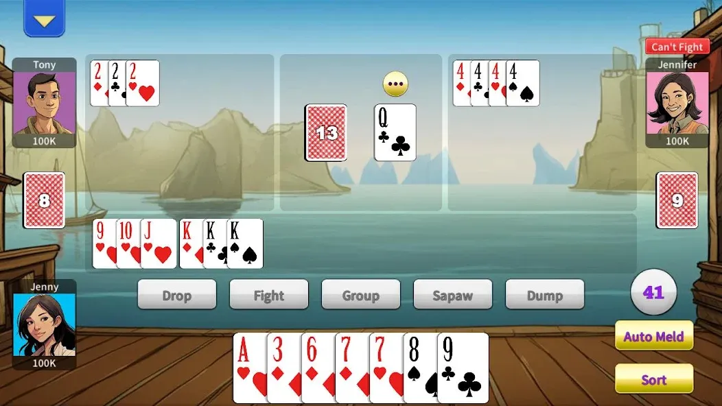 Tongits Offline - KK Tongits (Тонгитс Офлайн) [МОД Меню] APK Android Screenshot 3