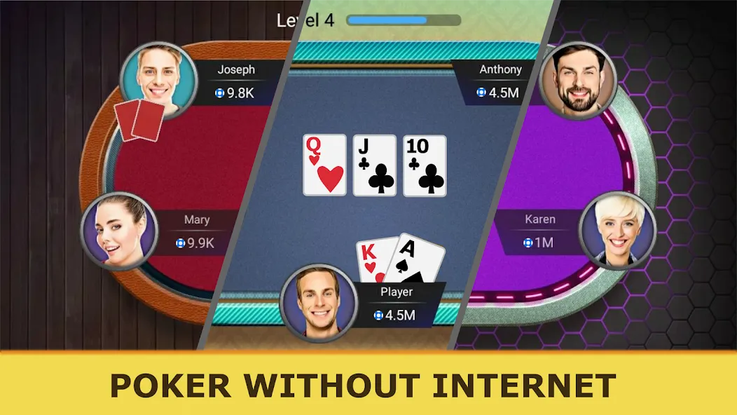 Poker Offline: Texas Holdem [МОД Много денег] APK Android Screenshot 2