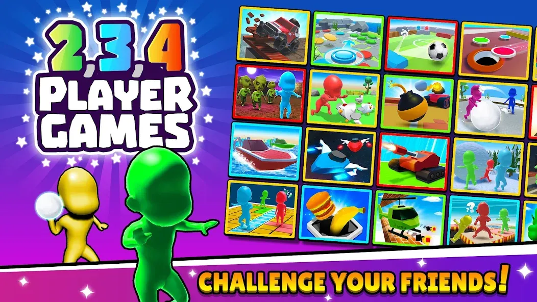 TwoPlayerGames 2 3 4 Player [МОД Mega Pack] APK Android Screenshot 1