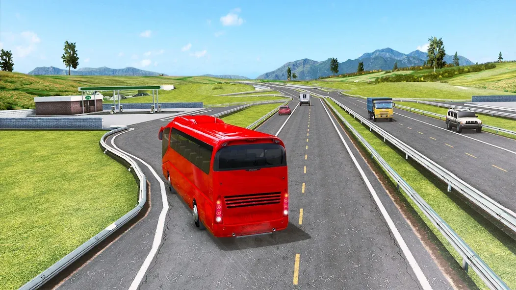 Highway Bus Simulator Bus Game [МОД Unlocked] APK Android Screenshot 4