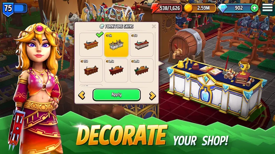 Shop Titans: RPG Idle Tycoon (Шоп Тайтанс) [МОД Меню] APK Android Screenshot 3