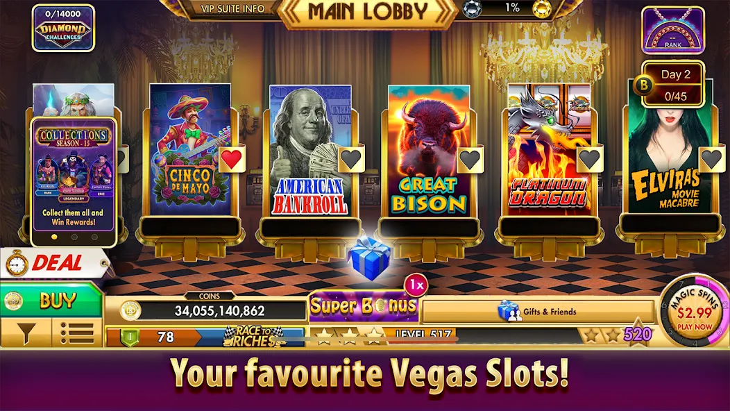 Black Diamond Casino Slots (СЛОТЫ) [МОД Mega Pack] APK Android Screenshot 5