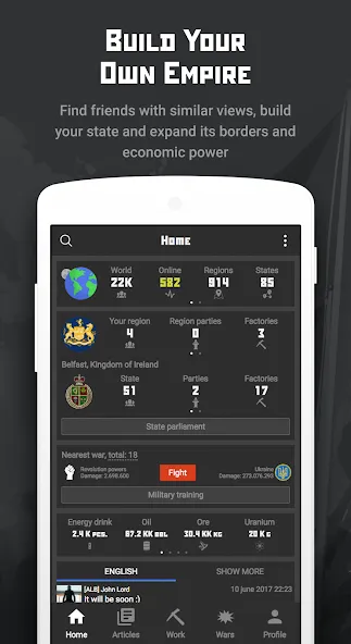 Rival Regions: world strategy (Ривал Регионс) [МОД Много денег] APK Android Screenshot 2