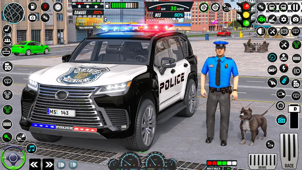US Police Car Parking - King [МОД Mega Pack] APK Android Screenshot 1