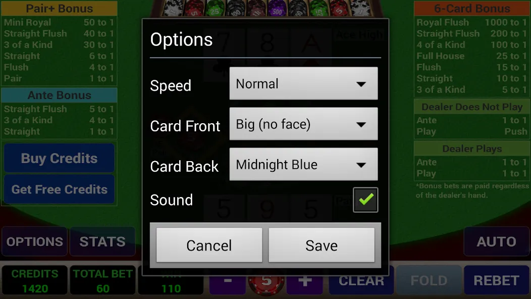 Ace 3-Card Poker (эйс 3) [МОД Premium] APK Android Screenshot 4