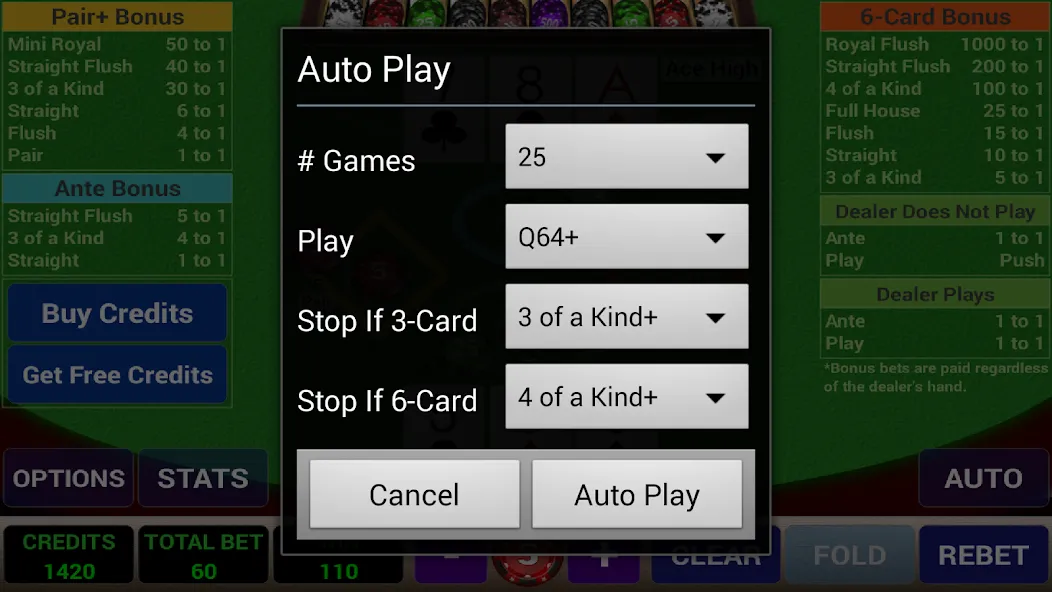 Ace 3-Card Poker (эйс 3) [МОД Premium] APK Android Screenshot 5