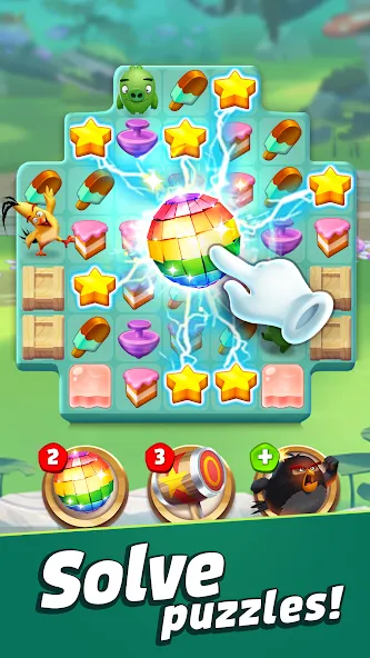 Angry Birds Match 3 (Энгри Бердс Матч 3) [МОД Много денег] APK Android Screenshot 1