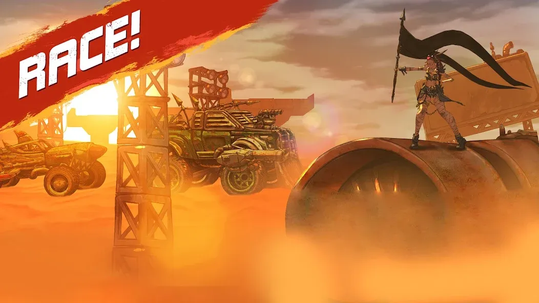 Road Warrior: Nitro Car Battle (Роуд Ворриор Нитро) [МОД Mega Pack] APK Android Screenshot 2