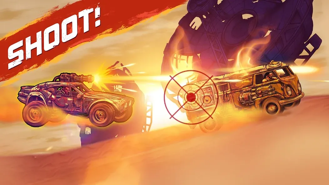 Road Warrior: Nitro Car Battle (Роуд Ворриор Нитро) [МОД Mega Pack] APK Android Screenshot 3