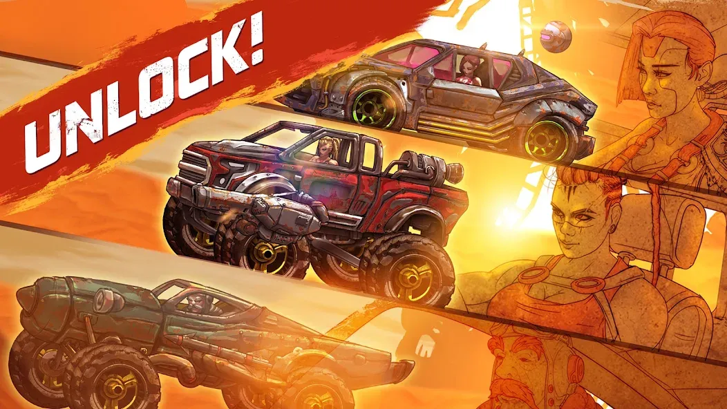 Road Warrior: Nitro Car Battle (Роуд Ворриор Нитро) [МОД Mega Pack] APK Android Screenshot 4