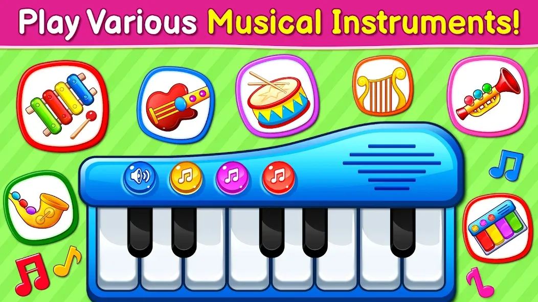 Baby Games: Piano & Baby Phone (Бейби Геймс) [МОД Бесконечные монеты] APK Android Screenshot 2