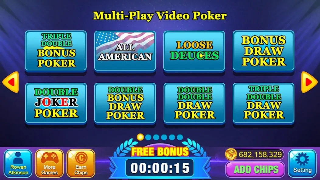Video Poker Games - Multi Hand (Видео покер игры) [МОД Меню] APK Android Screenshot 2