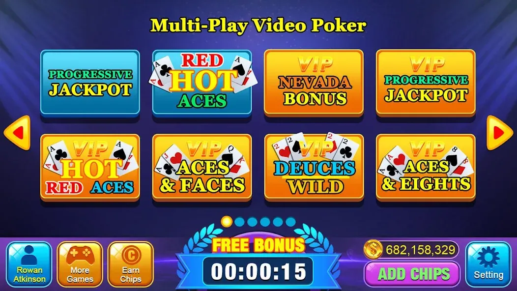Video Poker Games - Multi Hand (Видео покер игры) [МОД Меню] APK Android Screenshot 3