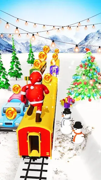 Xmas Santa Surfer Running Game (Ксмас Санта Серфер Раннинг Гейм) [МОД Много денег] APK Android Screenshot 3