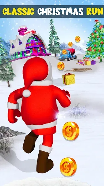 Xmas Santa Surfer Running Game (Ксмас Санта Серфер Раннинг Гейм) [МОД Много денег] APK Android Screenshot 5