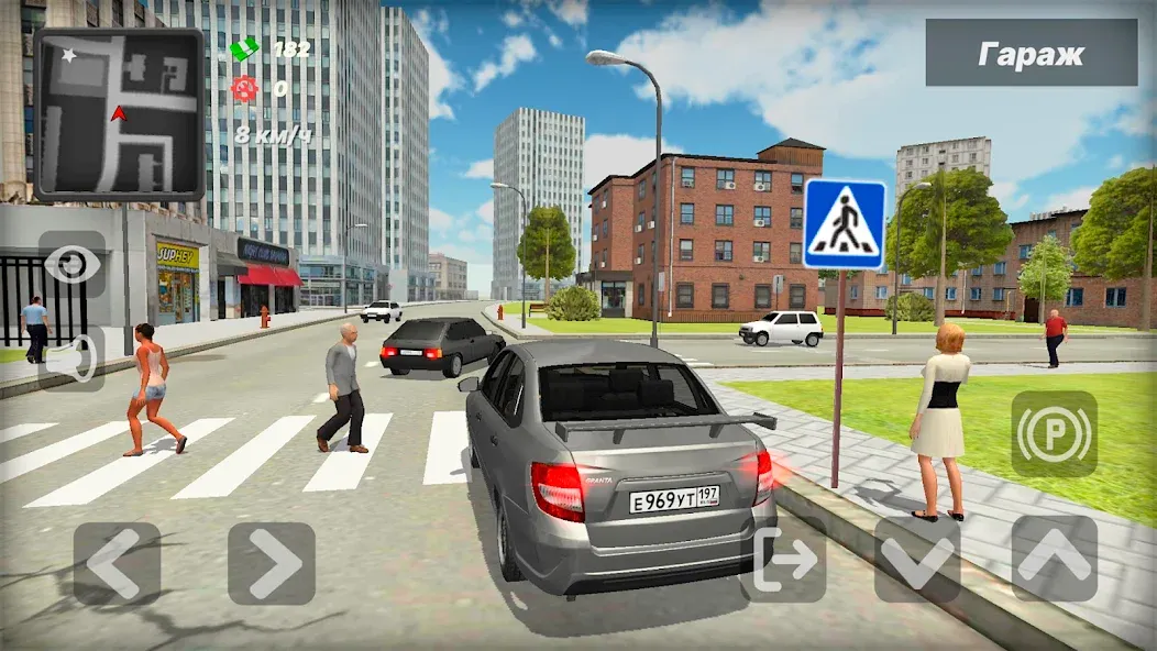 Лада Гранта. Игра про машины [МОД Много денег] APK Android Screenshot 2