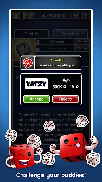 Yatzy Ultimate (Ятзи Ультимейт) [МОД Mega Pack] APK Android Screenshot 4