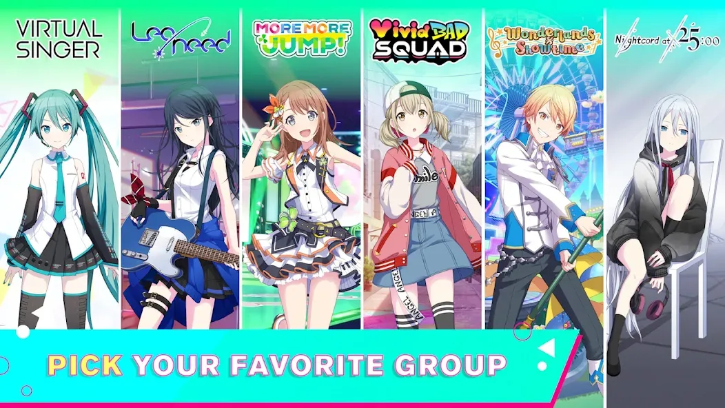 HATSUNE MIKU: COLORFUL STAGE! (Хацуне Мику) [МОД Бесконечные монеты] APK Android Screenshot 2