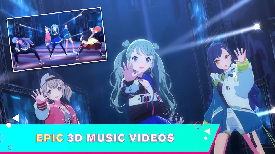 HATSUNE MIKU: COLORFUL STAGE! (Хацуне Мику) [МОД Бесконечные монеты] APK Android Screenshot 4