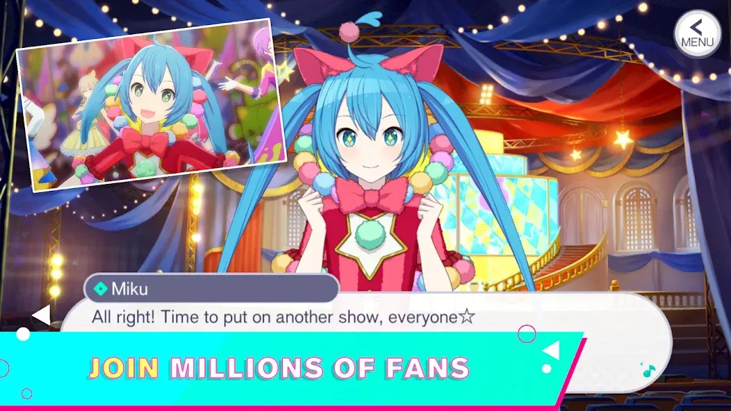 HATSUNE MIKU: COLORFUL STAGE! (Хацуне Мику) [МОД Бесконечные монеты] APK Android Screenshot 5