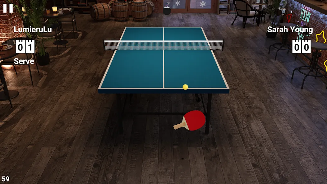 Virtual Table Tennis (Виртуальный настольный теннис) [МОД Все открыто] APK Android Screenshot 2